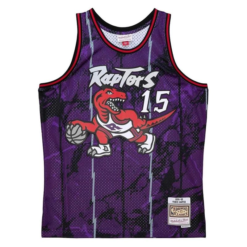 CAMISETA MITCHELL AND NESS TORONTO RAPTORS VINCE CARTER 15 MARBLE - 1