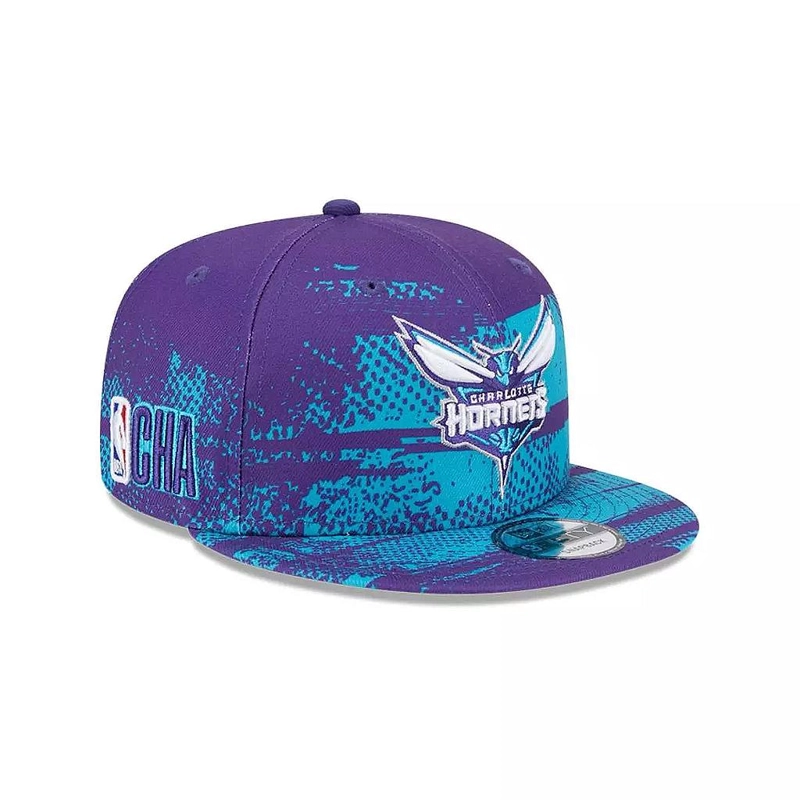JOCKEY GORRA NEW ERA 9FIFTY CHARLOTTE HORNETS NBA TIP OFF PURPLE - 1