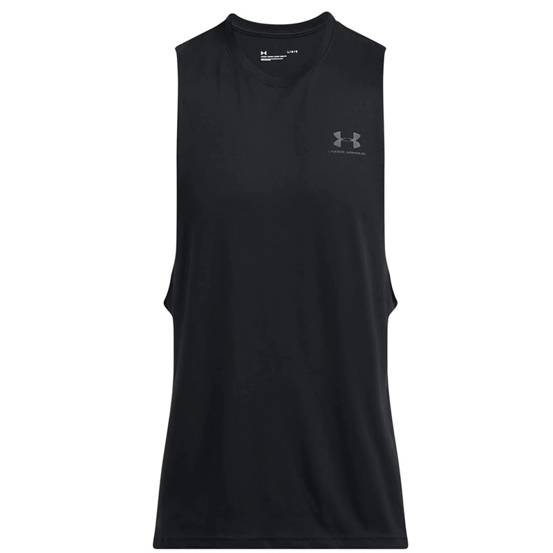 POLERA SIN MANGA LIFESTYLE HOMBRE UNDER ARMOUR NEGRO - 3