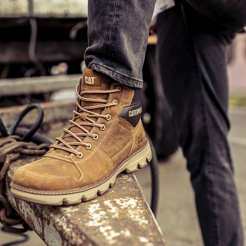 ZAPATILLA BOTIN HOMBRE CAT WATERPROOF MERIDIAN BROWN SUGAR - 5