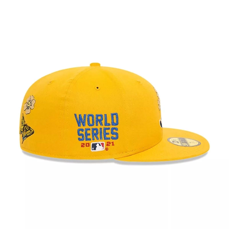 JOCKEY GORRA NEW ERA 59FIFTY ATLANTA BRAVES MLB SEASONAL FLOWER DARK YELLOW - 4