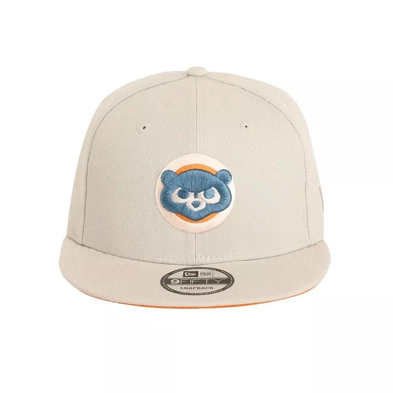 JOCKEY GORRA NEW ERA 9FIFTY CHICAGO CUBS MLB STONE PEACH PACK MED BEIGE - 1