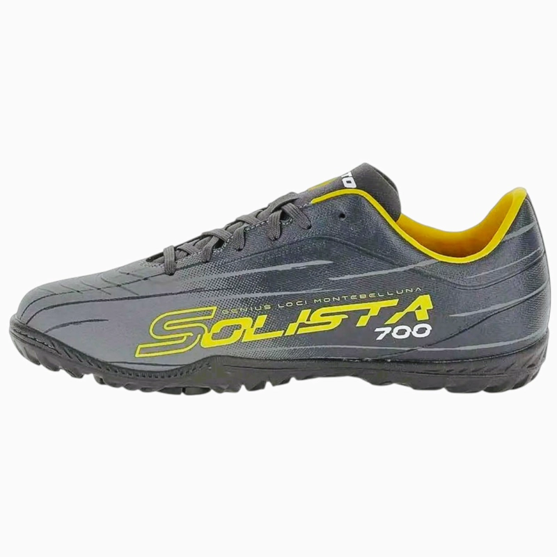 ZAPATILLA BABY FUTBOL JUVENIL LOTTO SOLISTA GRIS AMARILLO - 2