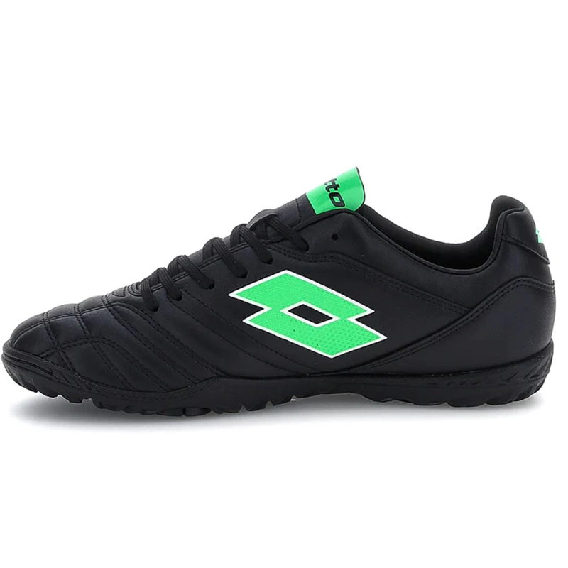 ZAPATILLA BABY FUTBOL HOMBRE LOTTO STADIO 705 TF NEGRO TURQUESA - 2