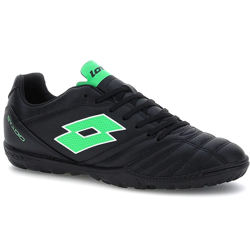 ZAPATILLA BABY FUTBOL HOMBRE LOTTO STADIO 705 TF NEGRO TURQUESA - 3