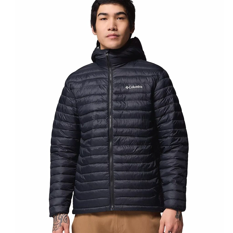PARKA HOMBRE COLUMBIA POWDER PASS HOODED NEGRO - 1