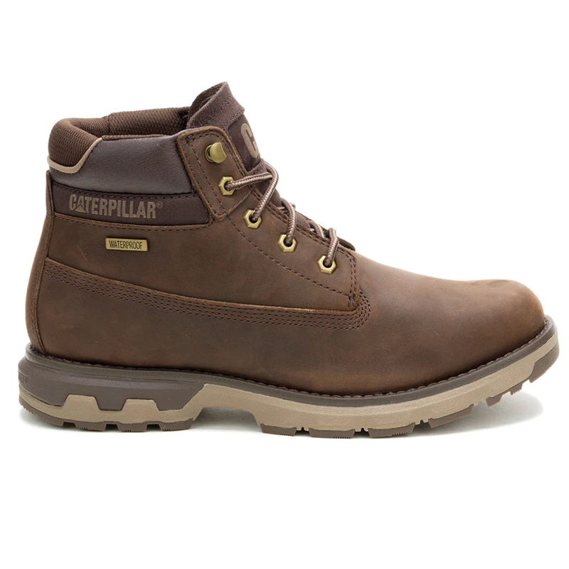 ZAPATILLA BOTIN HOMBRE CAT WATERPROOF PURSUE CAFE - 1