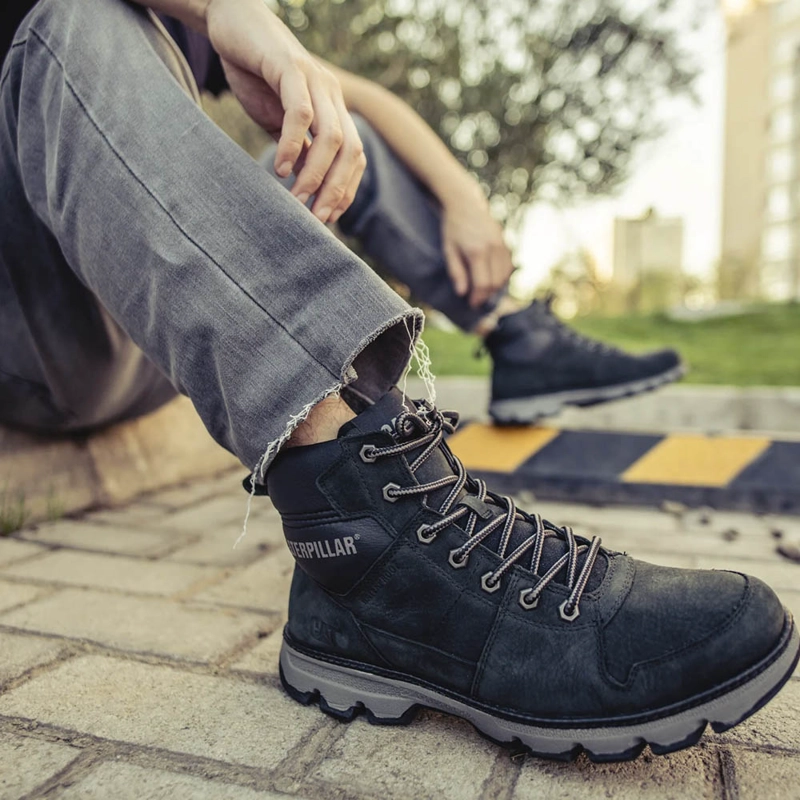 ZAPATILLA BOTIN CAT WATERPROOF HOMBRE MERIDIAN NEGRO - 7