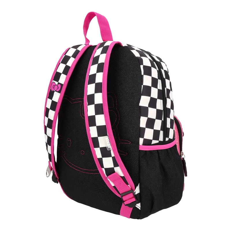 MOCHILA HELLO KITTY JUVENIL WHITE DOTS ROSA 17L - 4