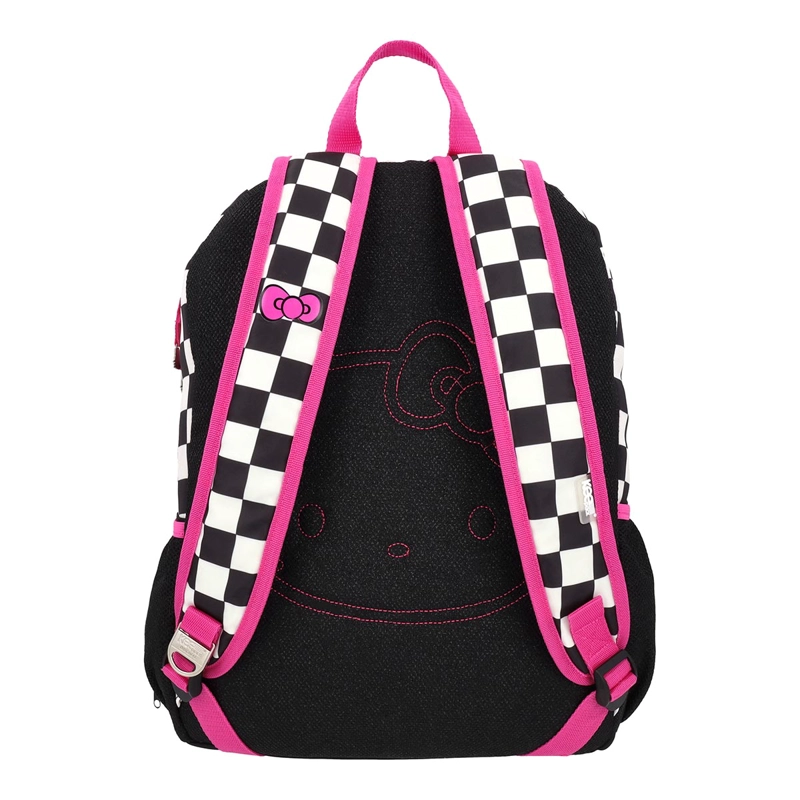MOCHILA HELLO KITTY JUVENIL WHITE DOTS ROSA 17L - 5