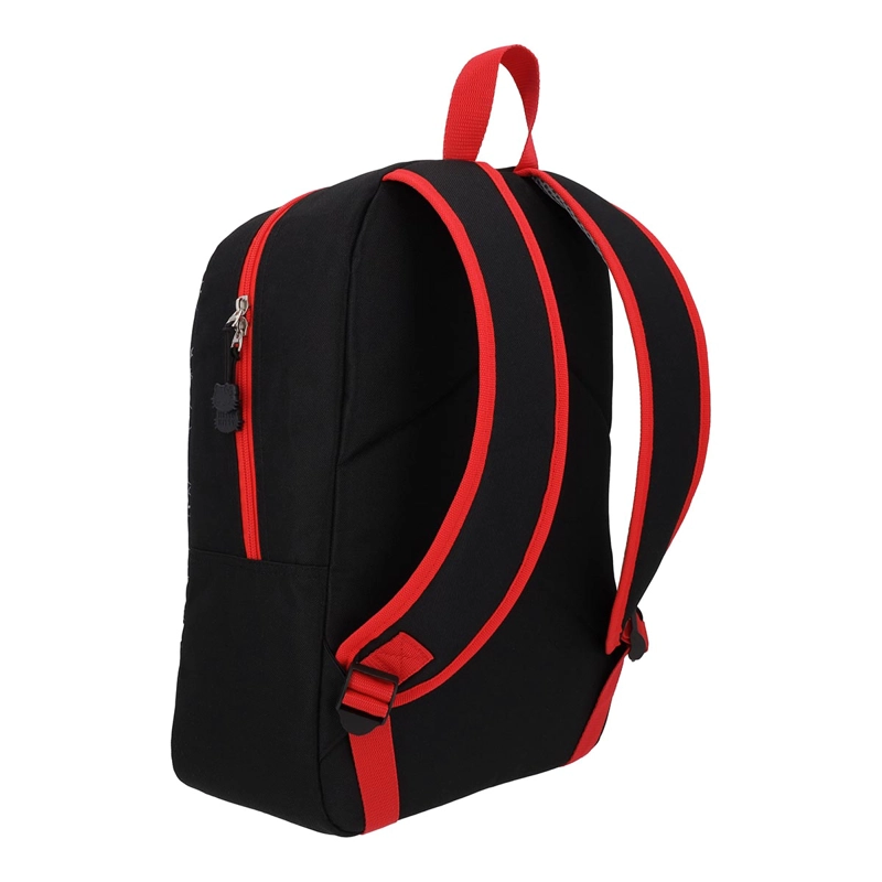 MOCHILA HELLO KITTY JUVENIL NEGRO ROJO 17L - 5