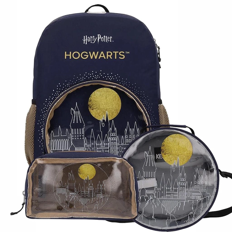 SET MOCHILAS 3 EN 1 HARRY POTTER QUIDDITCH INFANTIL AZUL 14L - 1