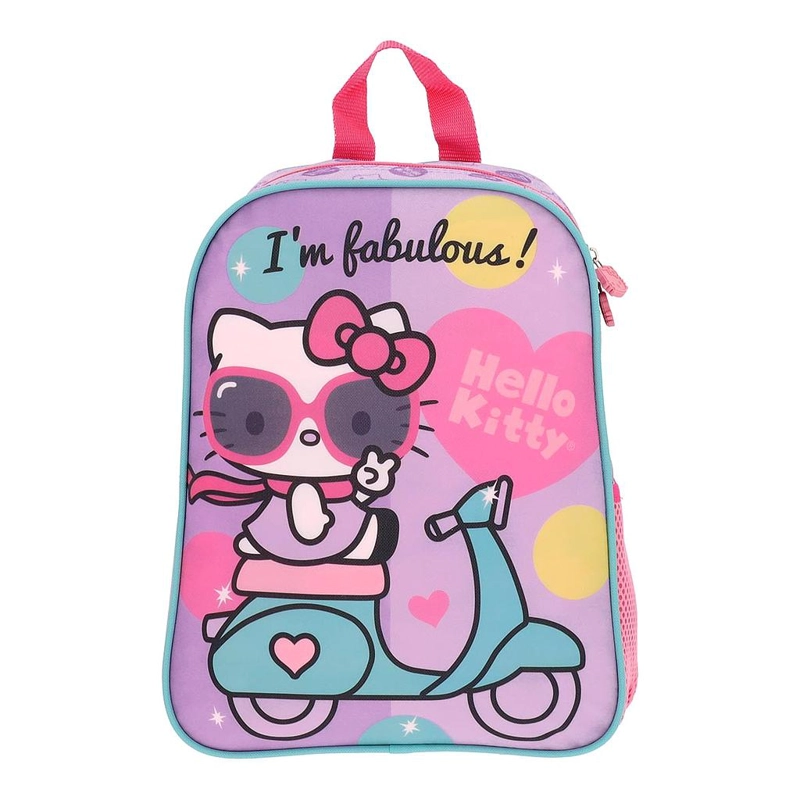 MOCHILA HELLO KITTY INFANTIL IM FABULOUS ROSADO 14L - 1