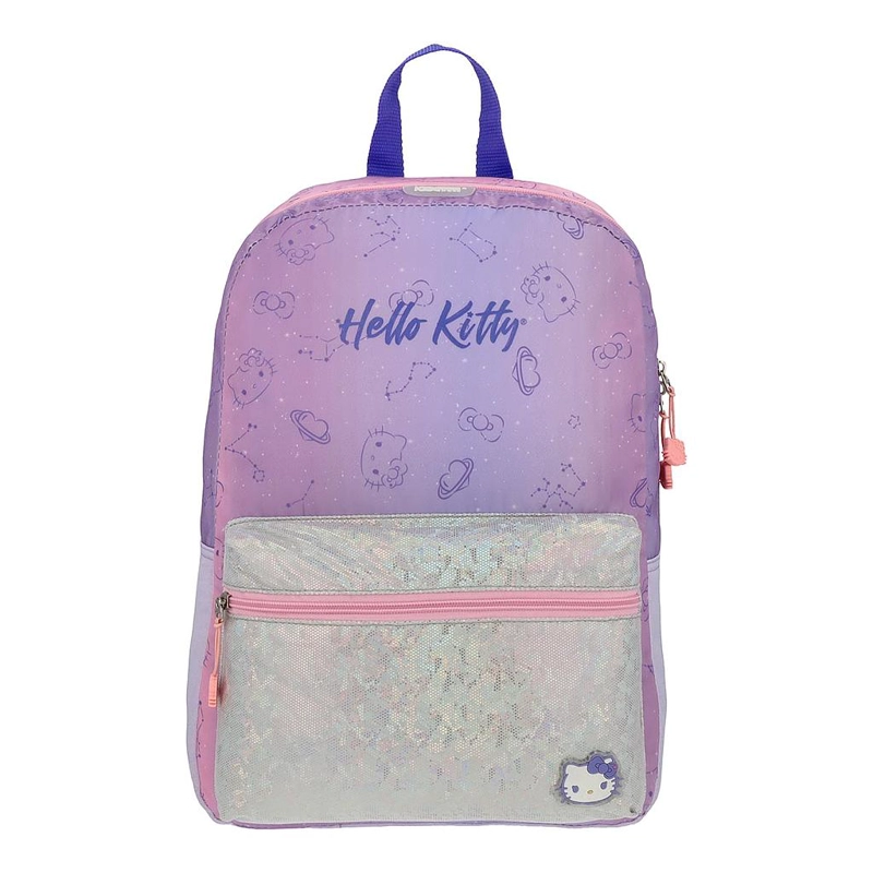 MOCHILA HELLO KITTY JUVENIL MORADO 17L - 1