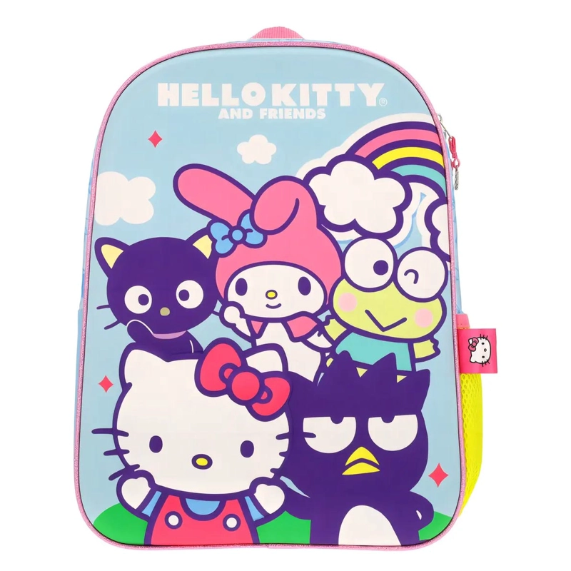 SET MOCHILA 3 EN 1 HELLO KITTY AND FRIENDS INFANTIL CELESTE 14L - 2