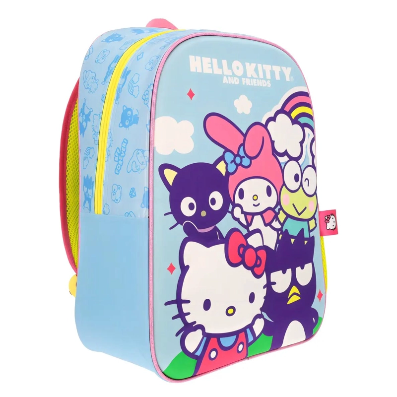 SET MOCHILA 3 EN 1 HELLO KITTY AND FRIENDS INFANTIL CELESTE 14L - 3