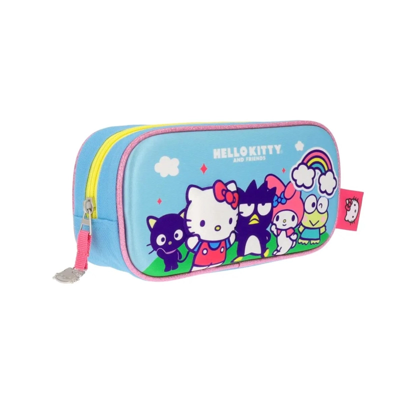 SET MOCHILA 3 EN 1 HELLO KITTY AND FRIENDS INFANTIL CELESTE 14L - 7