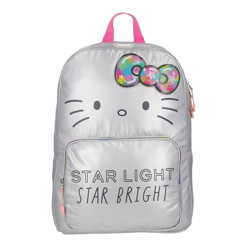 MOCHILA HELLO KITTY JUVENIL METAL MORADO 17L - 1