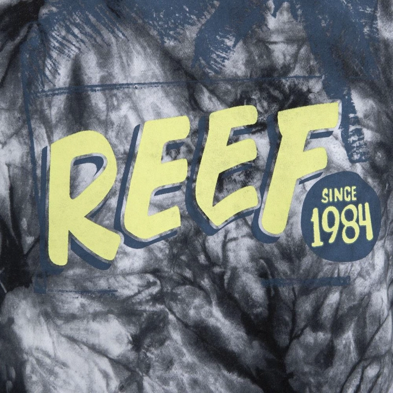 POLERON LIVIANO CREW NIÑO REEF TIE DYE PRINT NEGRO - 3