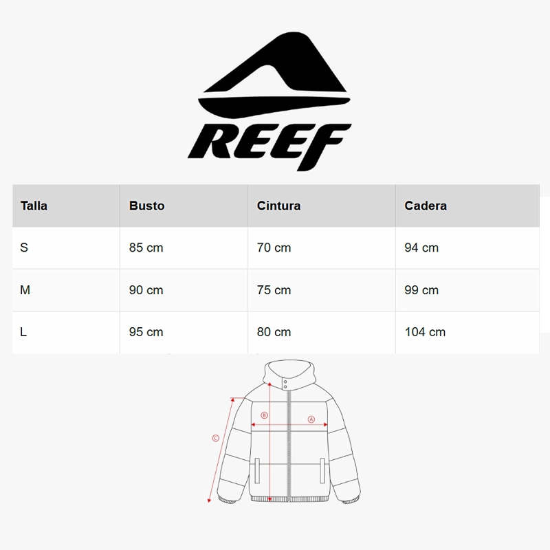 CHAQUETA SHERPA MUJER REEF BUTTONS NEGRO BLANCO - 5