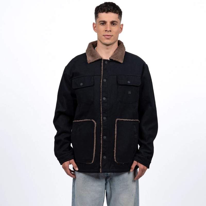 CHAQUETA SHERPA HOMBRE REEF BUTTONS NEGRO - 1