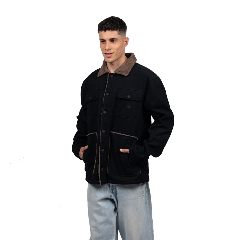 CHAQUETA SHERPA HOMBRE REEF BUTTONS NEGRO - 2