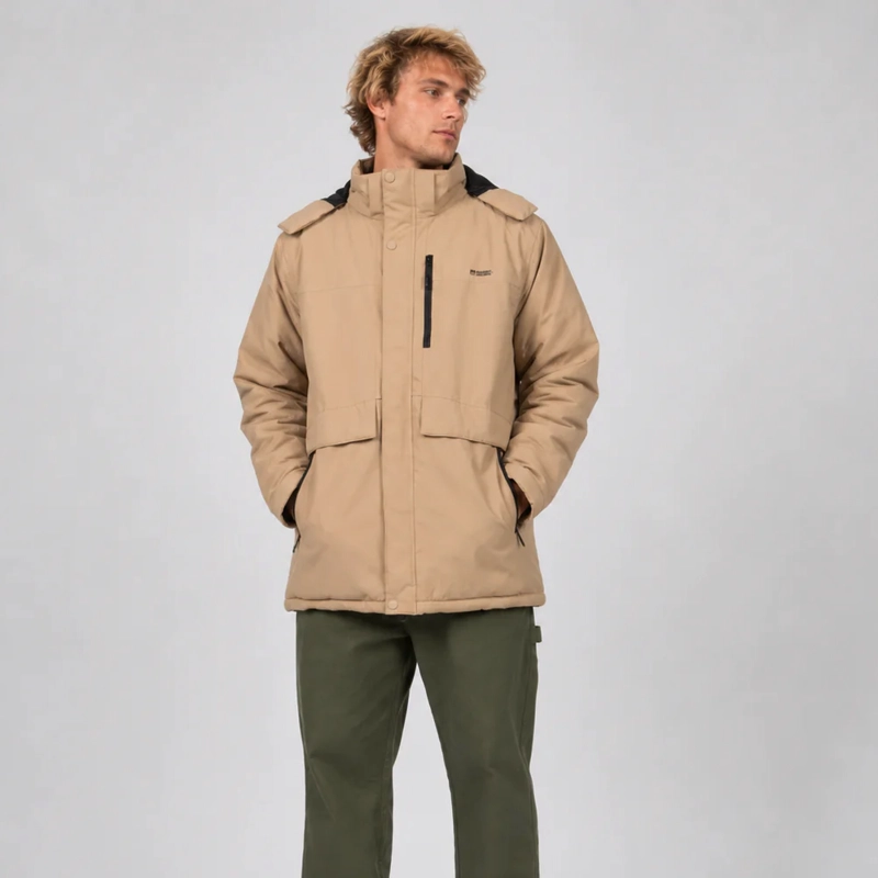PARKA HOMBRE REEF FULL ZIPPER BROWN - 4