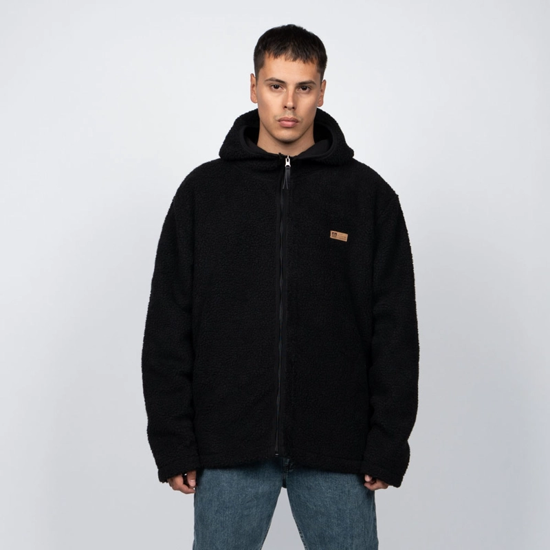 POLERON SHERPA HOMBRE REEF FULL ZIPPER NEGRO - 1