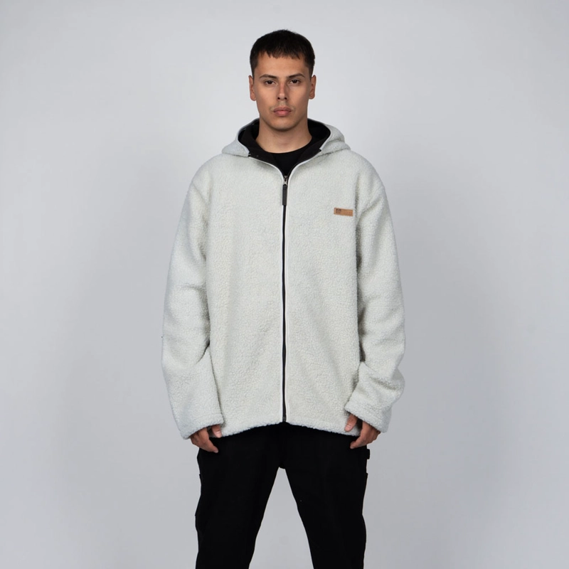 POLERON SHERPA HOMBRE REEF FULL ZIPPER BEIGE - 1