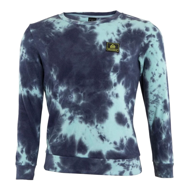 POLERON LIVIANO CREW NIÑO TIE DYE PRINT AZUL - 2
