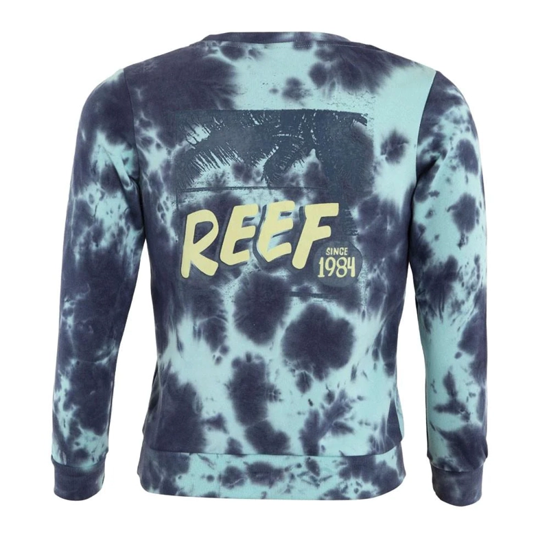 POLERON LIVIANO CREW NIÑO TIE DYE PRINT AZUL - 4