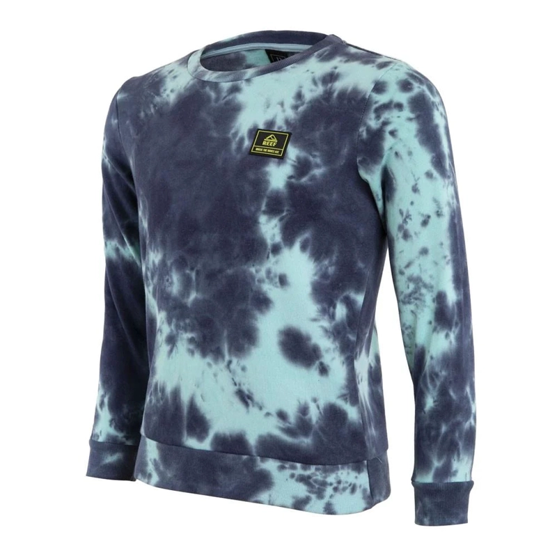 POLERON LIVIANO CREW NIÑO TIE DYE PRINT AZUL - 5