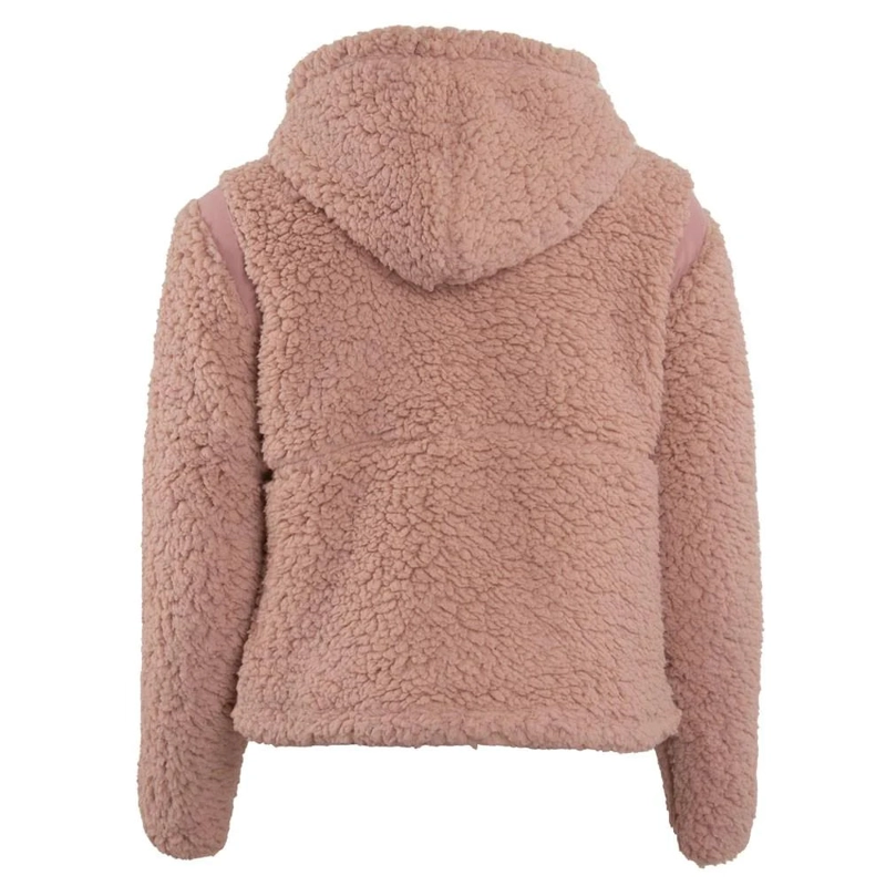 POLERON SHERPA KIDS CROP TOP ROSADO - 4
