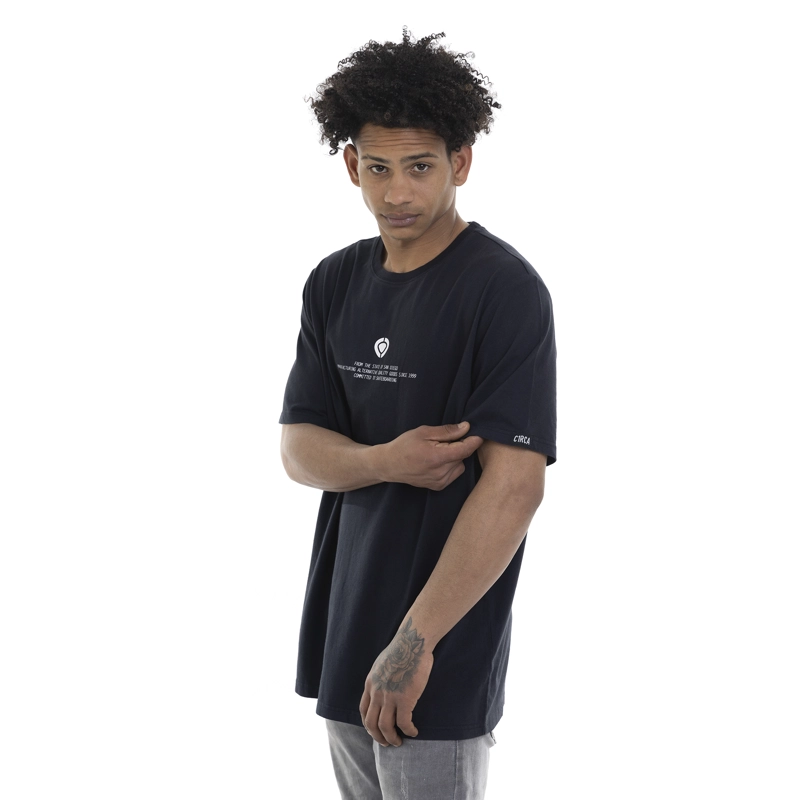 POLERA CIRCA LOCK TEE ALGODON NEGRO - 4