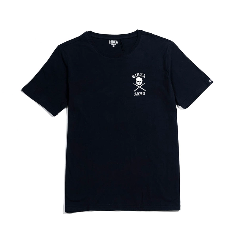 POLERA CIRCA SHOES TEE NEGRA ALGODON - 1