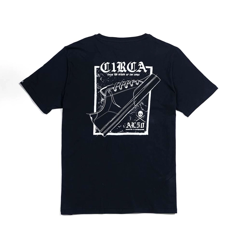 POLERA CIRCA SHOES TEE NEGRA ALGODON - 2