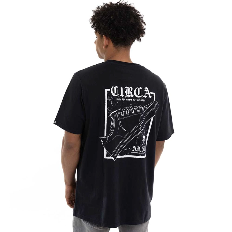 POLERA CIRCA SHOES TEE NEGRA ALGODON - 5