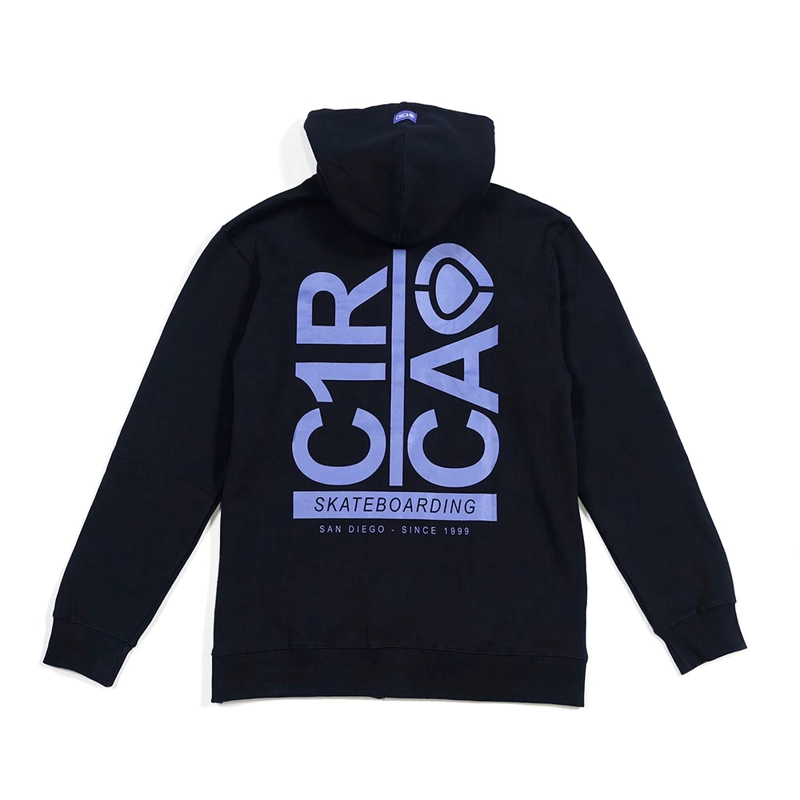 POLERON CIRCA BREAK UP ZIP OVERSIZE NEGRO - 2