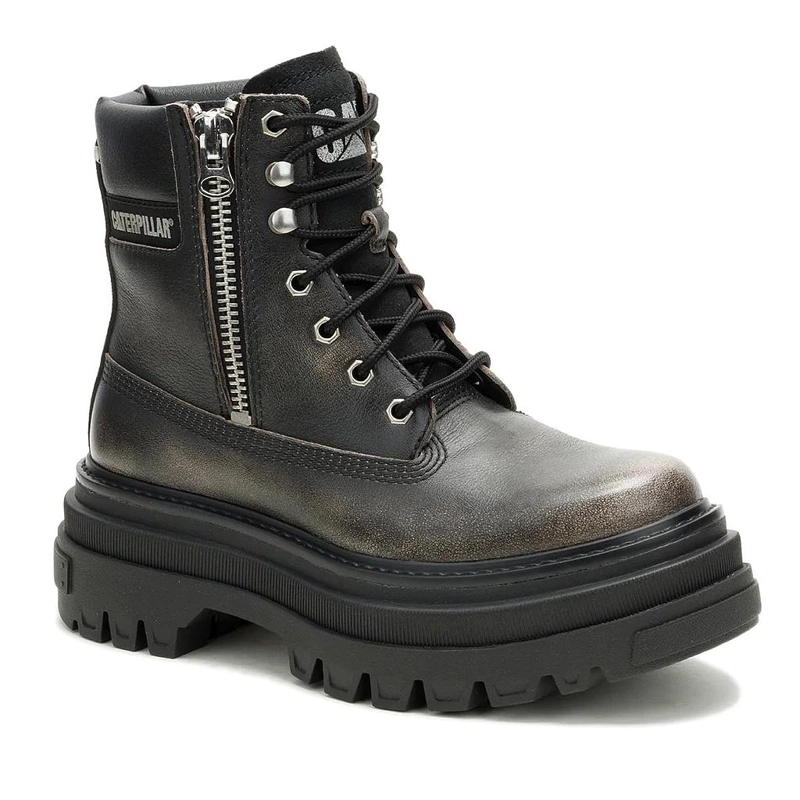 BOTIN MUJER CAT BOLDER ZIP PLATAFORMA CUERO - 1