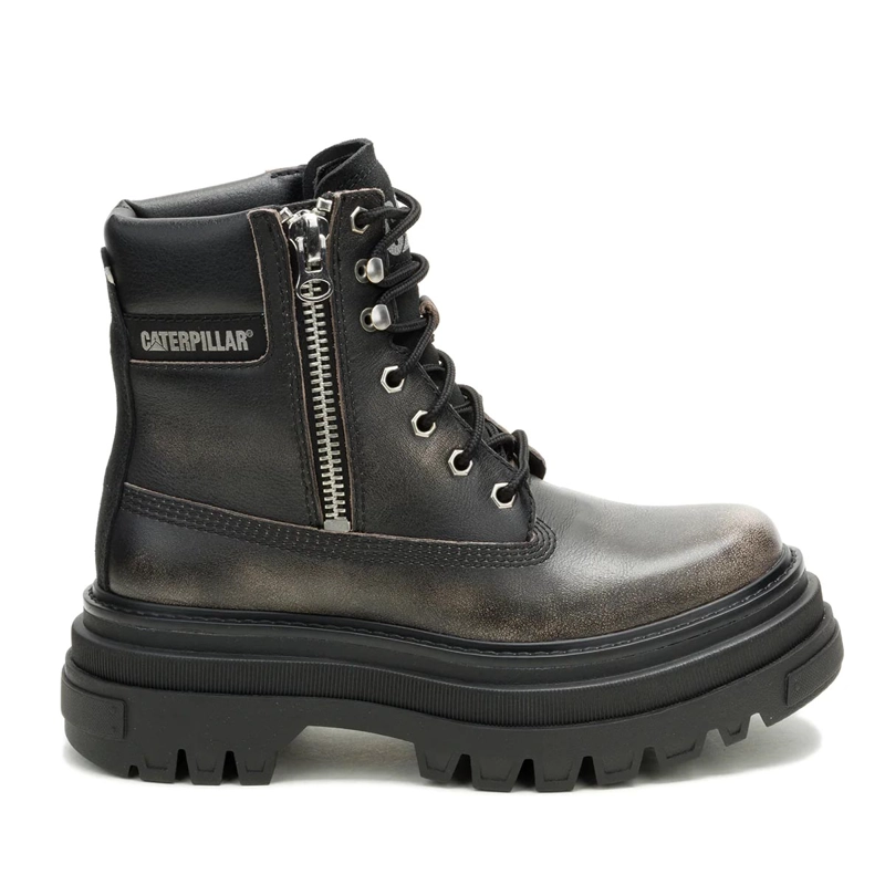 BOTIN MUJER CAT BOLDER ZIP PLATAFORMA CUERO - 2