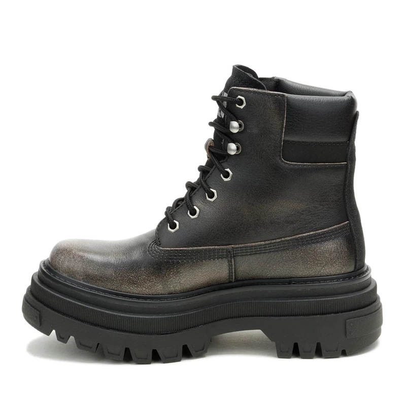 BOTIN MUJER CAT BOLDER ZIP PLATAFORMA CUERO - 3