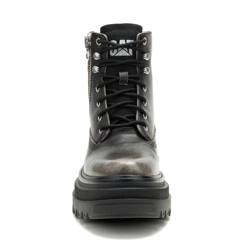 BOTIN MUJER CAT BOLDER ZIP PLATAFORMA CUERO - 4