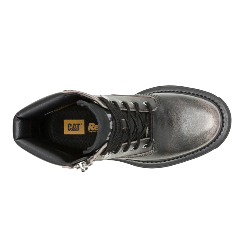 BOTIN MUJER CAT BOLDER ZIP PLATAFORMA CUERO - 6