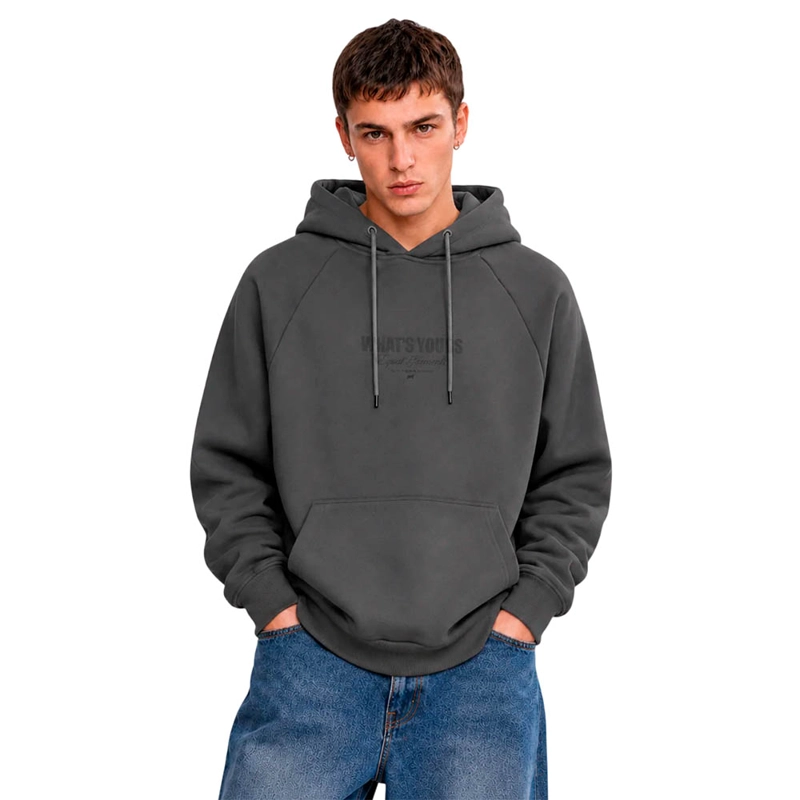 POLERON HOODIE WATSUP WEAR GRIS - 1