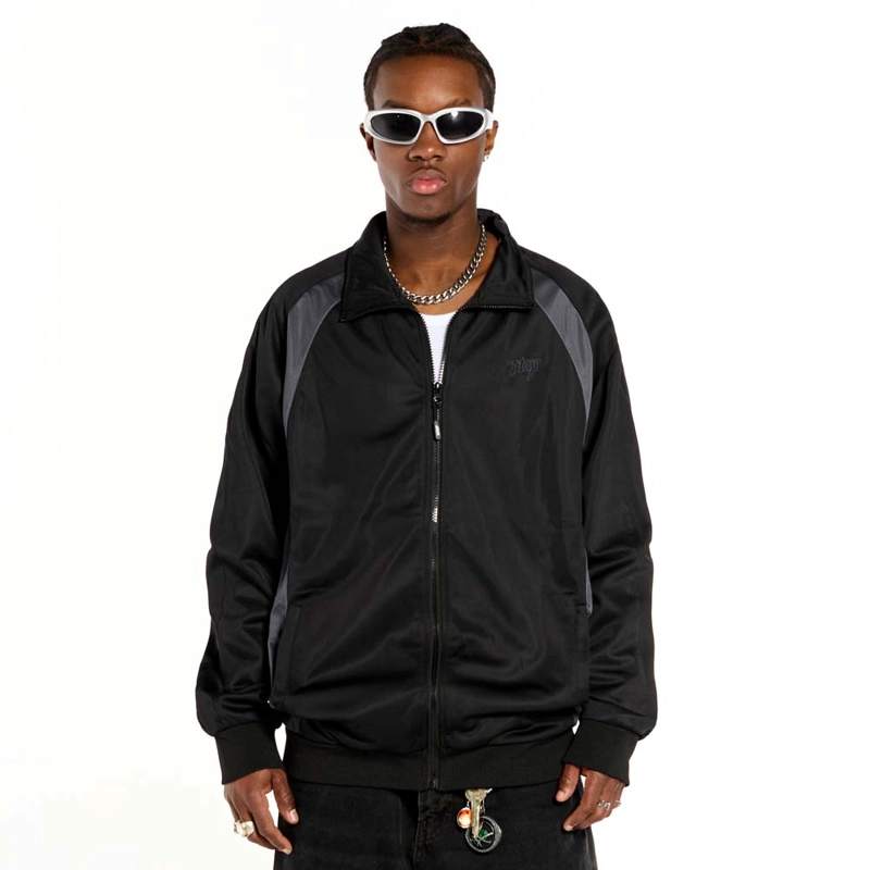 POLERON HOMBRE WHATUP TRACKTOP BLACK - 1