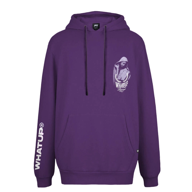 POLERON HOMBRE WHATUP HOODIE HOLY MARIE PURPLE - 4