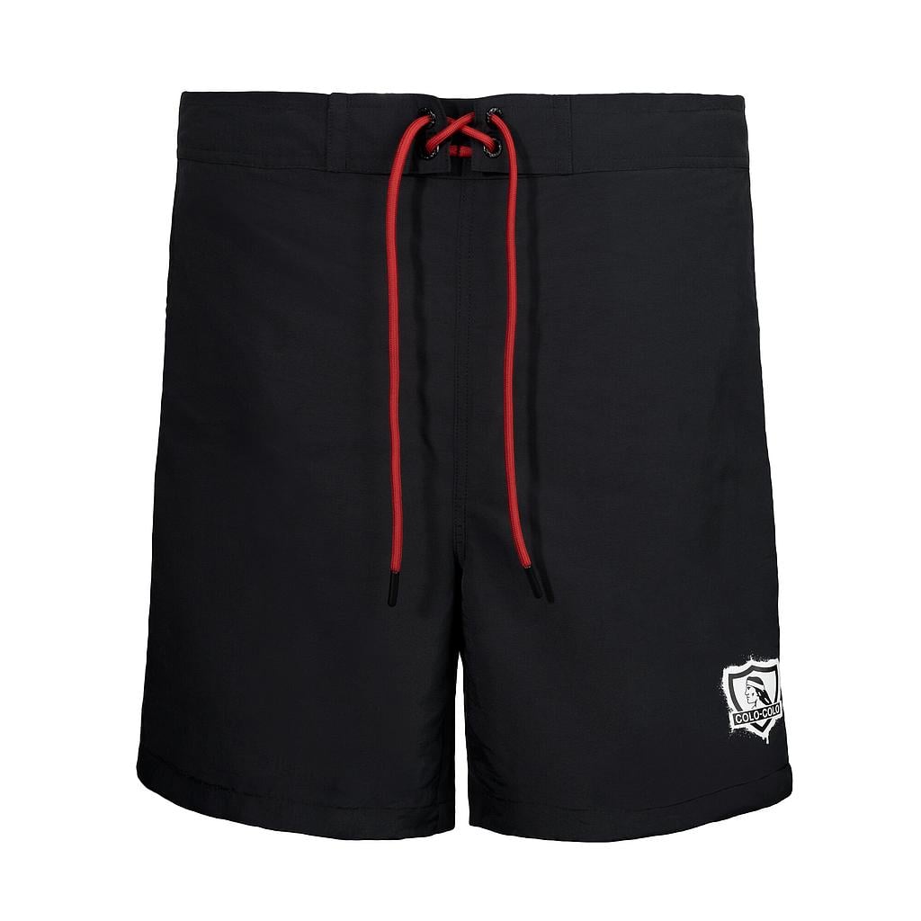 SHORT COLO COLO URBANO ALL BLACK SHIELD WHITE RED - 1