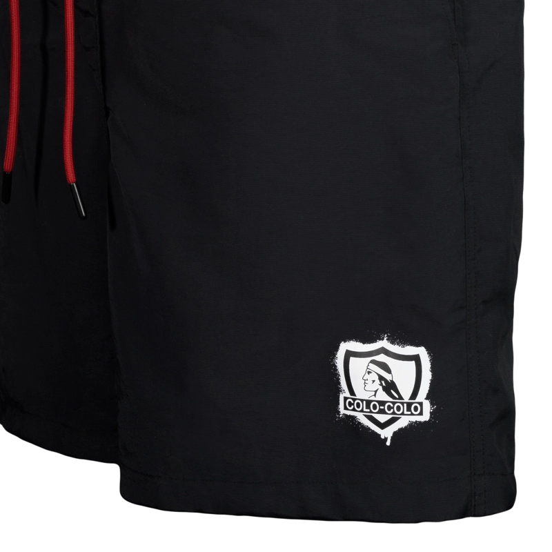 SHORT COLO COLO URBANO ALL BLACK SHIELD WHITE RED - 3