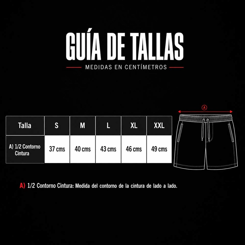 SHORT COLO COLO URBANO ALL BLACK SHIELD WHITE RED - 5
