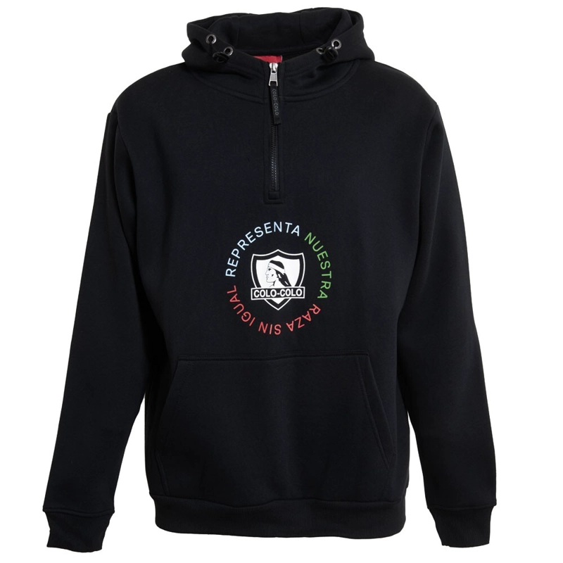 POLERON COLO COLO URBANO HOODIE 'NUESTRA RAZA SIN IGUAL' NEGRO - 1